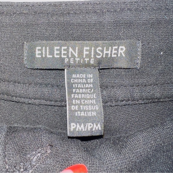 Eileen Fisher Black Stretchy Low Rise Business Casual Ankle Length Pants - Picture 4 of 6